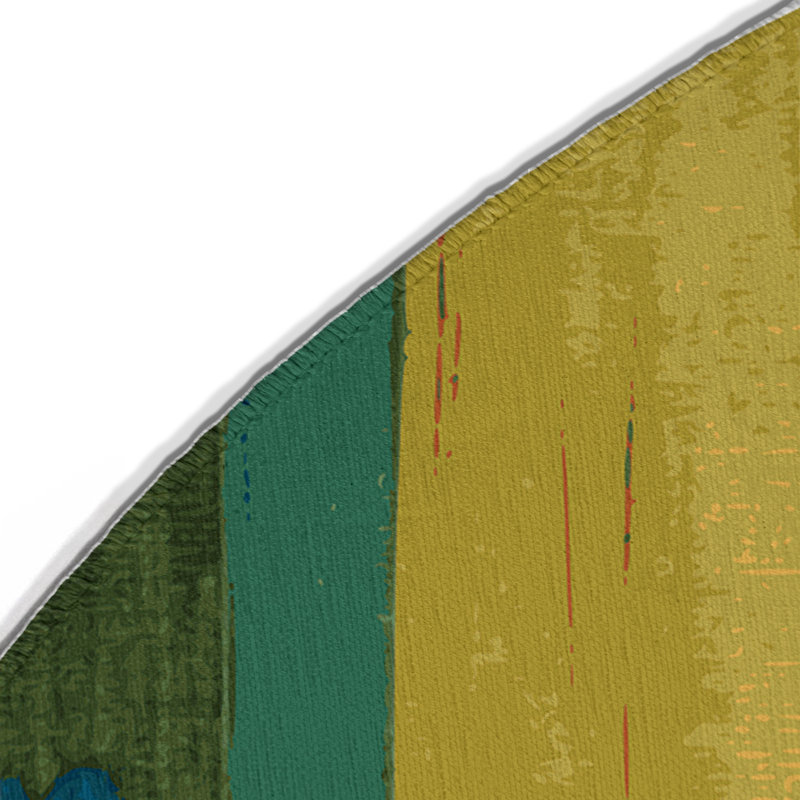 Eternal Cascade Indoor And Outdoor Area Rug, Round 5'
