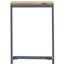Table d'appoint rectangulaire antique en bois de sapin et en fer de grande taille, idéale pour différents environnements de vie, 18,53 po de profondeur, 13,07 po de largeur, 26,07 po de hauteur, une grande table avec une base foncée contrastante