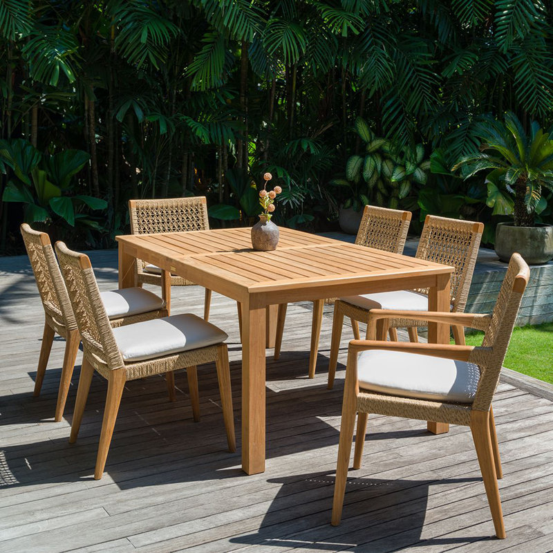 Barcelona Dining Side Chair With Cushion, Canvas