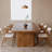 Brown Rectangular Solid Wood Dining Table-2066287220