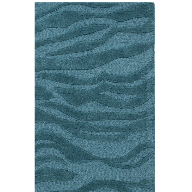 Ebony Hand Tufted Wool,Viscose Abstract Indoor Rug, Rectangle 9' x 12'