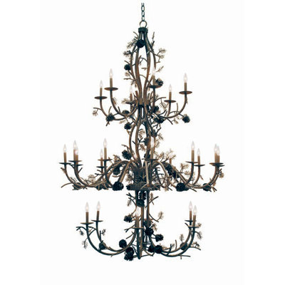 24 - Light Dimmable Tiered Chandelier