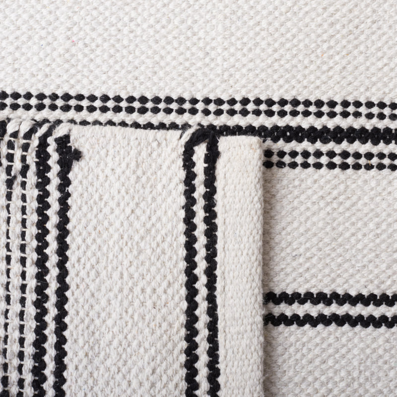 Breckenridge Flat Weave Cotton Striped Rug, Rectangle 3' x 5'