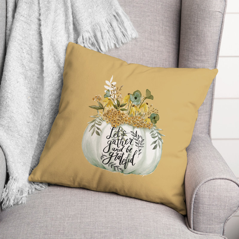 Coussin décoratif citrouille, 18 po x 18 po