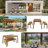 3 Pieces Acacia Wood Table Bench Dining Set