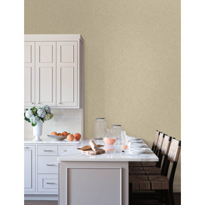 Hollis Light Brown Textured Diamond Wallpaper