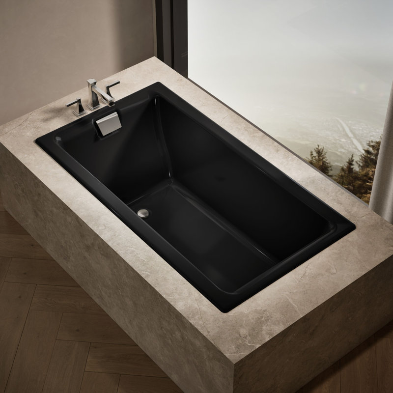 Tea-for-Two 66" x 36" Dop-In or undermount, Black Black™