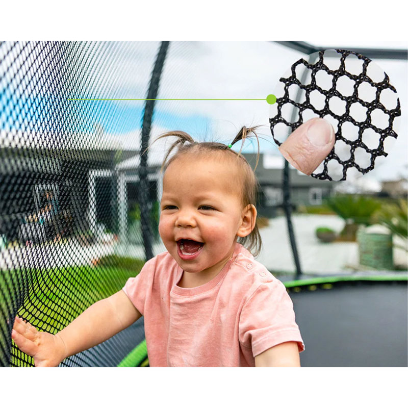 JumpFlex Round Backyard Trampoline with Safety Enclosure