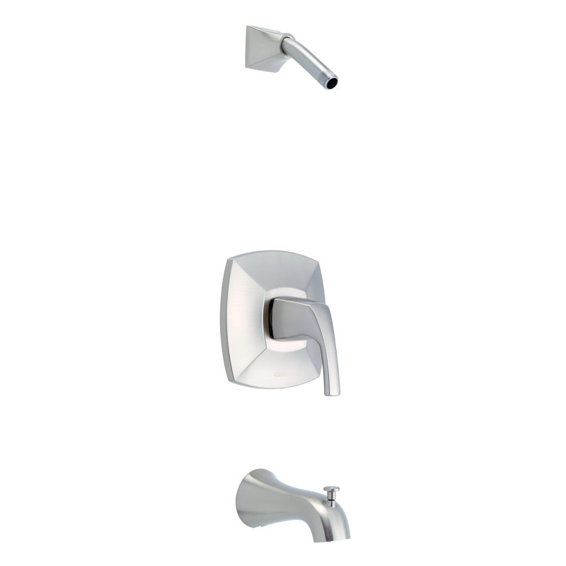 Robinet de baignoire et douche à inverseur Vaughn, Nickel brossé