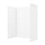 Rideau de douche en alcôve à colle blanche 4 pièces L 32 po x l 60 po x H 76 po Streamline DSH-1580-169