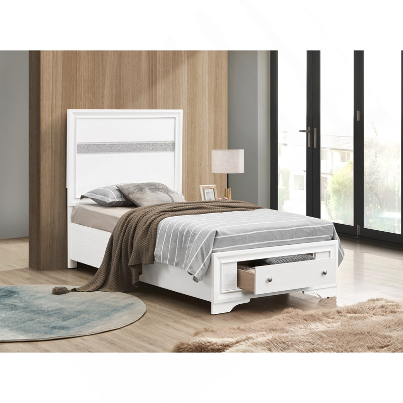 Lit simple, blanc, Twin, White