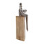 Figurine décorative sur base en bois pour décoration intérieure - Sculpture moderne pour console ou décoration de salon - 10 po, brun et argent