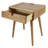 Evins Solid Wood End Table with Storage and Built-In Outlets