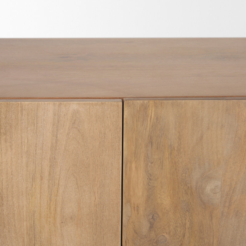 Wynda 74.5'' Light Brown Solid Wood Sideboard