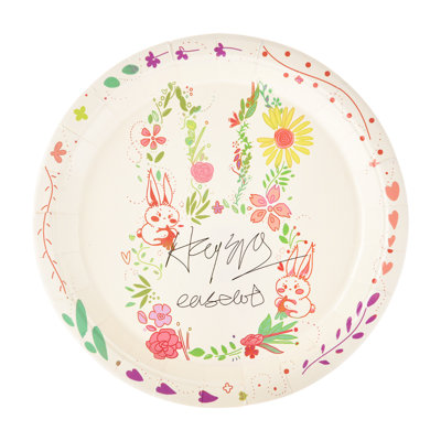 Party Decoration Paper Plates Napkin Birthday Party Disposable Dinner Plates Cartoons Printing Cute Rabbits Paper Napkin