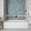 Baignoire en alcôve en acrylique blanc brillant avec drain extérieur 66 po x 32 po Streamline-101699574