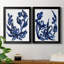 «Indigo Brush Blooms I», reproduction encadrée de qualité supérieure - prête à être accrochée-47904483-47904487