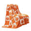 Couverture douce et confortable à carreaux citrouille d'automne orange et blanche, jeté décoratif Halloween pour canapé