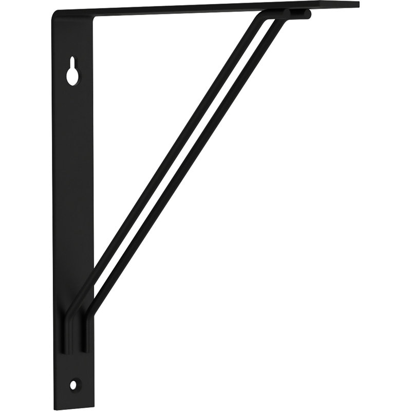 Double Wire Shelf Brackets, Matte Black