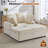 Upholstered Corduroy Sleeper Sofa Bed-1380751046