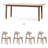 4 - Person White Rectangular Solid Wood Sintered Stone Tabletop Dining Table Set-1729502921