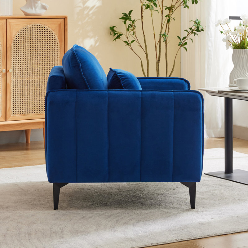Single Accent Chairs Armchair, Blue