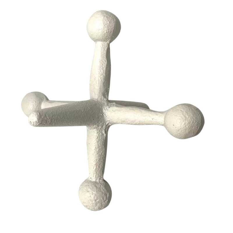 Amealia Metal Abstract Garden Accents Accessories, White