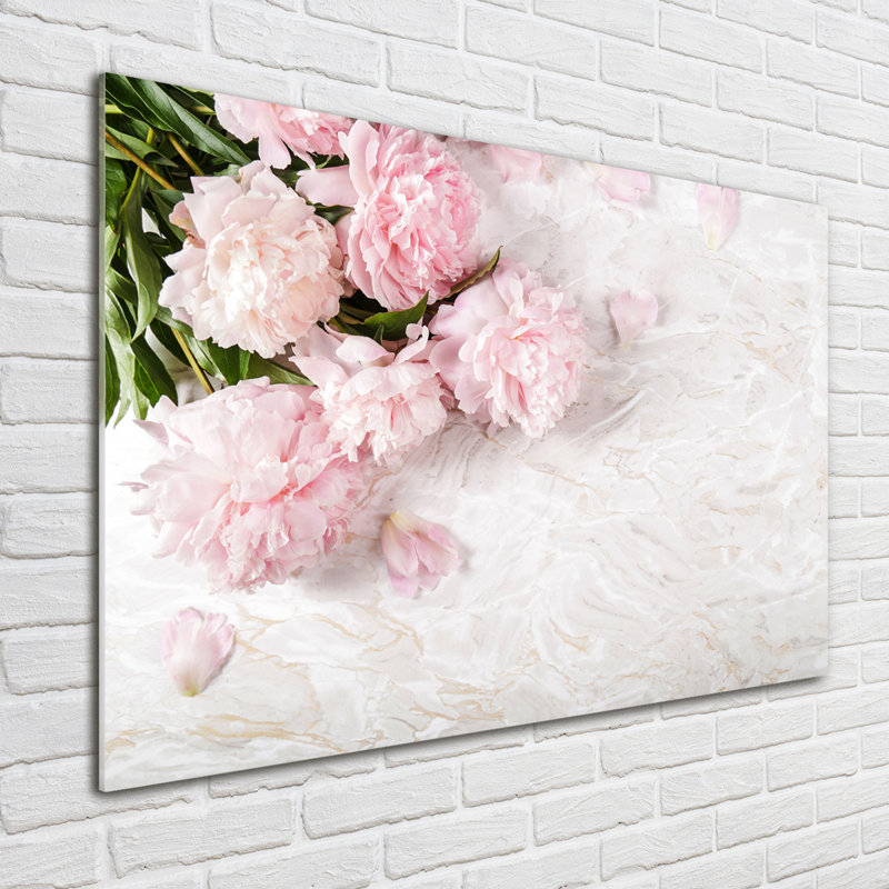 Peonies - No Frame Print on Glass