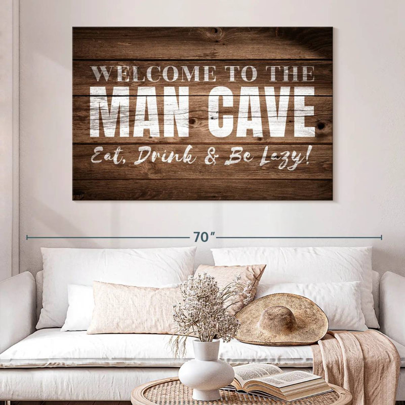 «Man Cave», impression sur toile, H 34 po x l 51 po x P 1,25 po