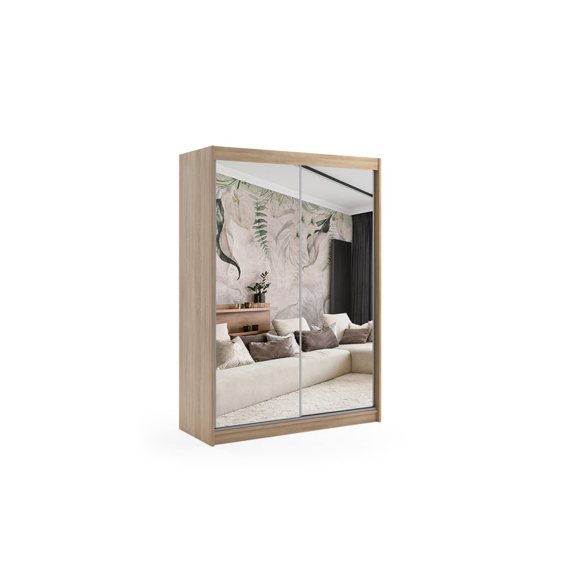 Barsha 2 Door Sliding Wardrobe, Oak