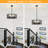 Mahlum 19.7'' W Modern 6-Light Dimmable Metal Drum Chandelier For Living Room Kitchen Entryway Hallway Foyer