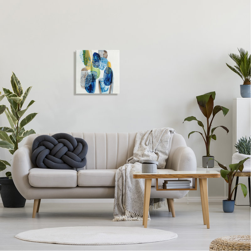 Stupell Industries Busy Abstract Pebbles, art de la giclée encadrée par Liz Jardine, H 17 po x l 17 po x P 1,5 po
