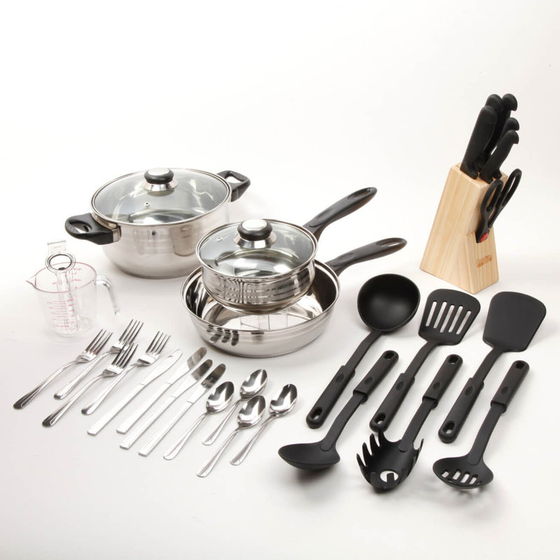 Batterie de cuisine 32 pièces All U Need Total Kitchen, poignée en bakélite