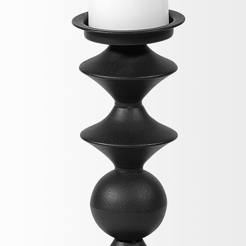 Bougeoir de table en métal, H 16 po x l 5,5 po x P 5,5 po