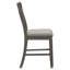 Chaises à hauteur de comptoir, finition gris antique, siège rembourré, en bois, hauteur de salle à manger classique, structure en bois, 2 pièces-171301577-171301578