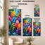 «Blue Orange Tropical Forest Gardens I», art mural encadré botanique bleu, impressions sur toile-1098697686-1098697684