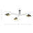 Rancourt 3-LIght Black Finished Long Arms  Dimmable Classic  Semi-Flush Mount Light Fixture