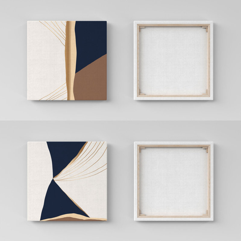Élégantes toiles décoratives (2 pièces) de 15,8 po x 15,8 po chacune | 100% toile avec cadre 100% bois | Parfait pour la décoration de salon ou de chambre à coucher, art accrocheur pour les espaces modernes