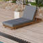 Chaises longues en bois d'acacia avec coussin moelleux et dossier réglable-914083246