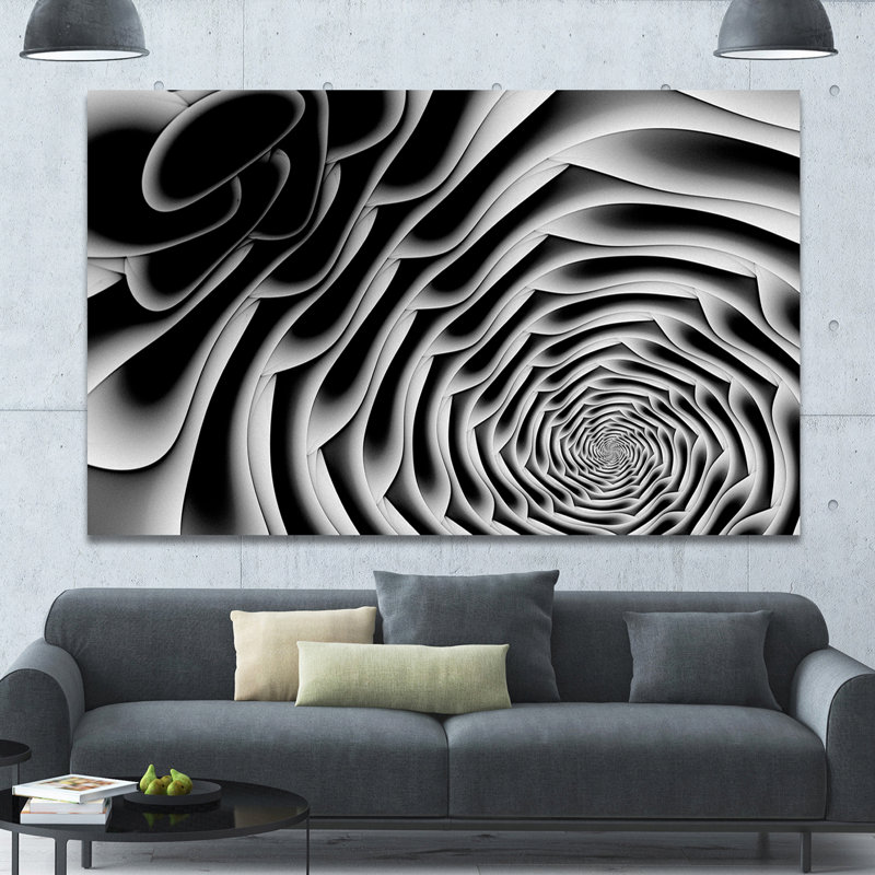 «White Flower Shaped Fractal», impression sur toile, H 40 po x l 60 po x P 1,5 po