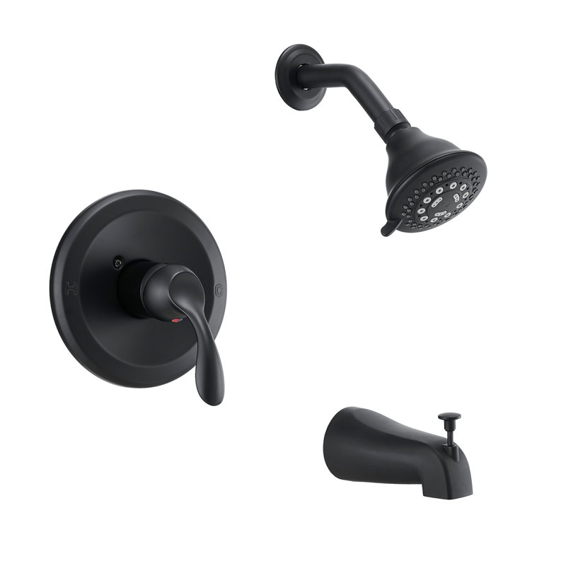 Modern Black Stainless Steel Shower Faucets & Systems For Home Bath