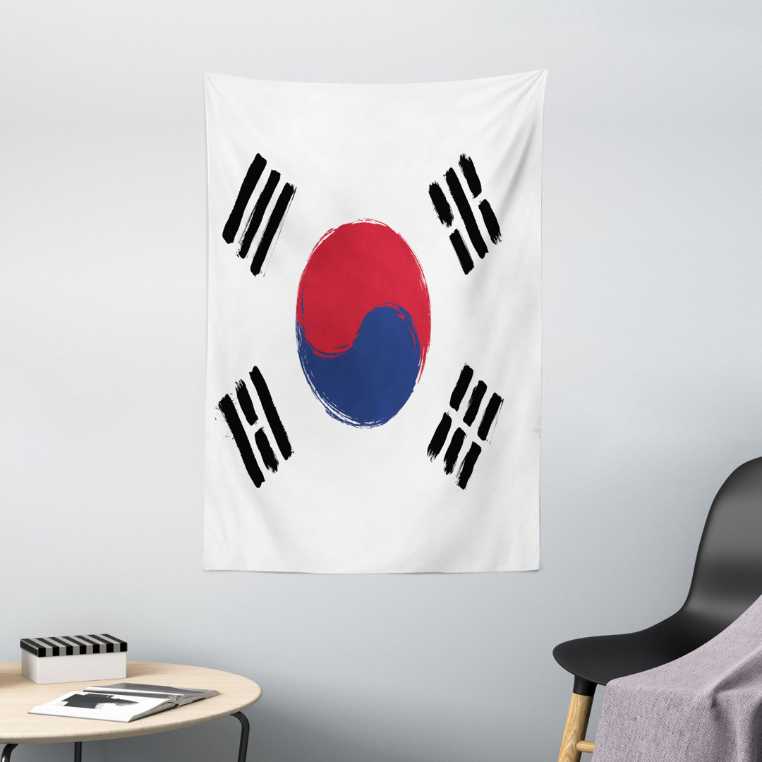 Tapisserie Südkorea Land Konzept Grunge