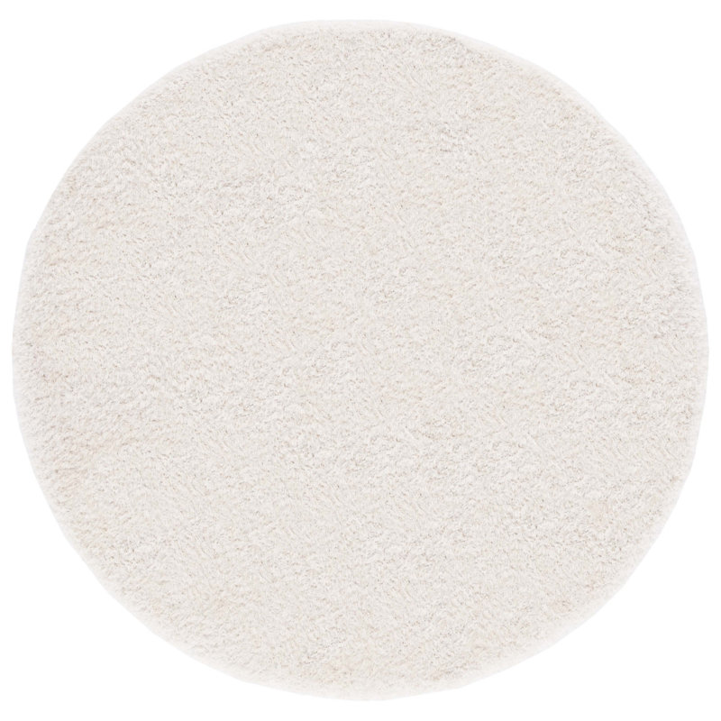 Jayne Shag Hand Tufted Performance Solid Color Rug, Round 6'