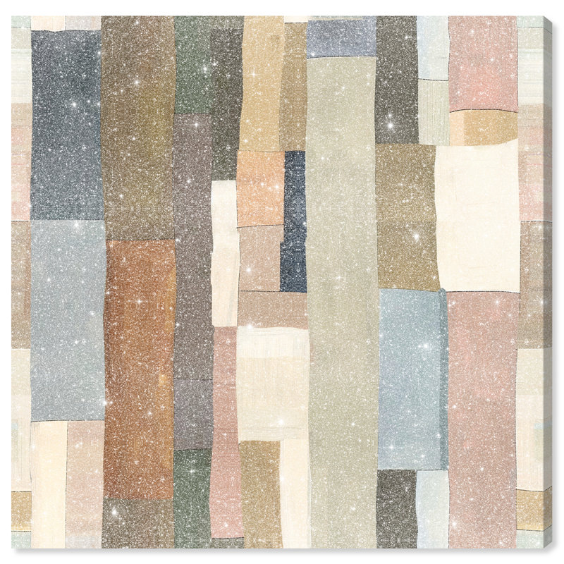 Woven Earthscape Canvas Abstract Print by Oliver Gal, Black Frame, 12 x 12, 12"H x 12"W, Canvas Unframed