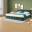 Lit tapissier confortable avec rangement, très grand lit californien moderne, tissu chenille