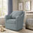 Melby Upholstered 360°Swivel Armchair with Curved Slope Arms & Removable Cushion-1646874135