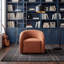 Fauteuil d'appoint pivotant en microfibre Luxury-134065414