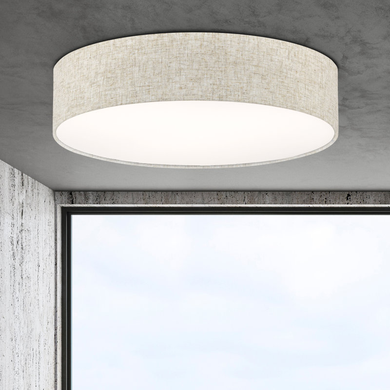 Parvin Flush Mount, 13cm H x 51 cm W x 13cm D, Beige