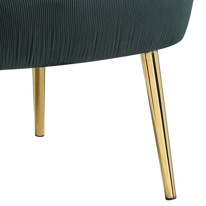 Fauteuil en velours avec dossier vertical et dossier doux pour relaxer