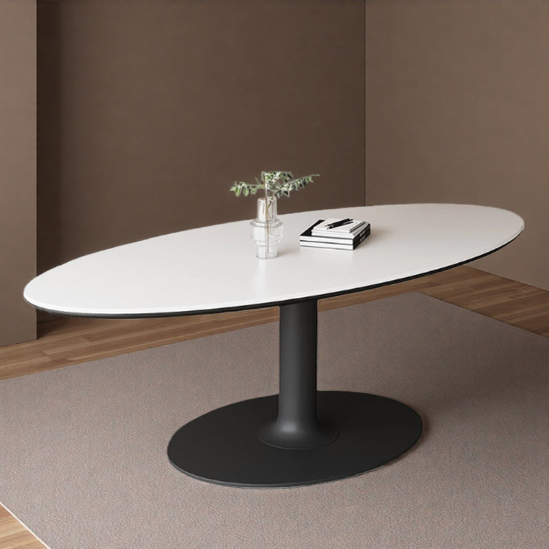 Table de salle à manger Modern, H 29,52 po x L 55,11 po x l 31,49 po, Noir / argenté